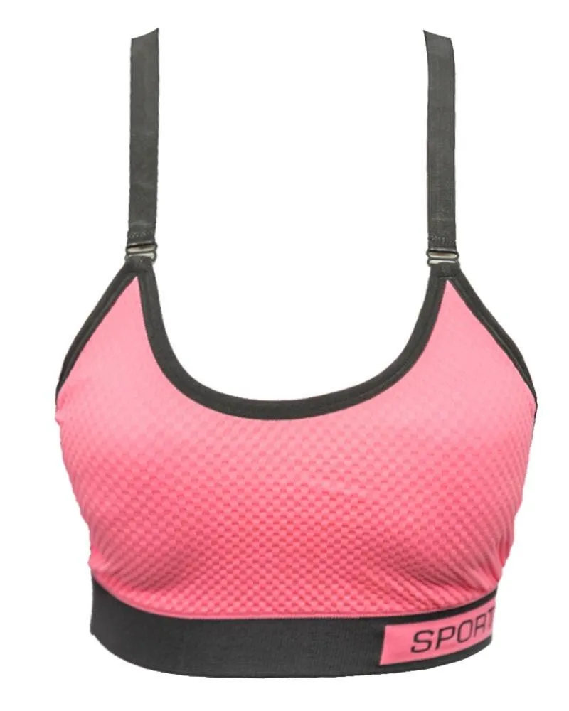 Pink Wirefree Sports & Jim,Yoga Bra For Ladies -Girls Sports Bra - By Lubunie