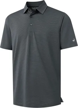 Rouen Mens Golf Shirts Short Sleeve Quick Dry Breathable Active Heather Jacquard Regular Fit Casual Polo Shirts for Men