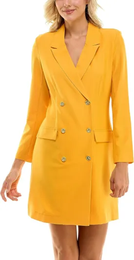 Sharagano Women's Versatile Stretch Sharkskin Blazer Dress
