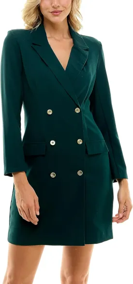 Sharagano Women's Versatile Stretch Sharkskin Blazer Dress