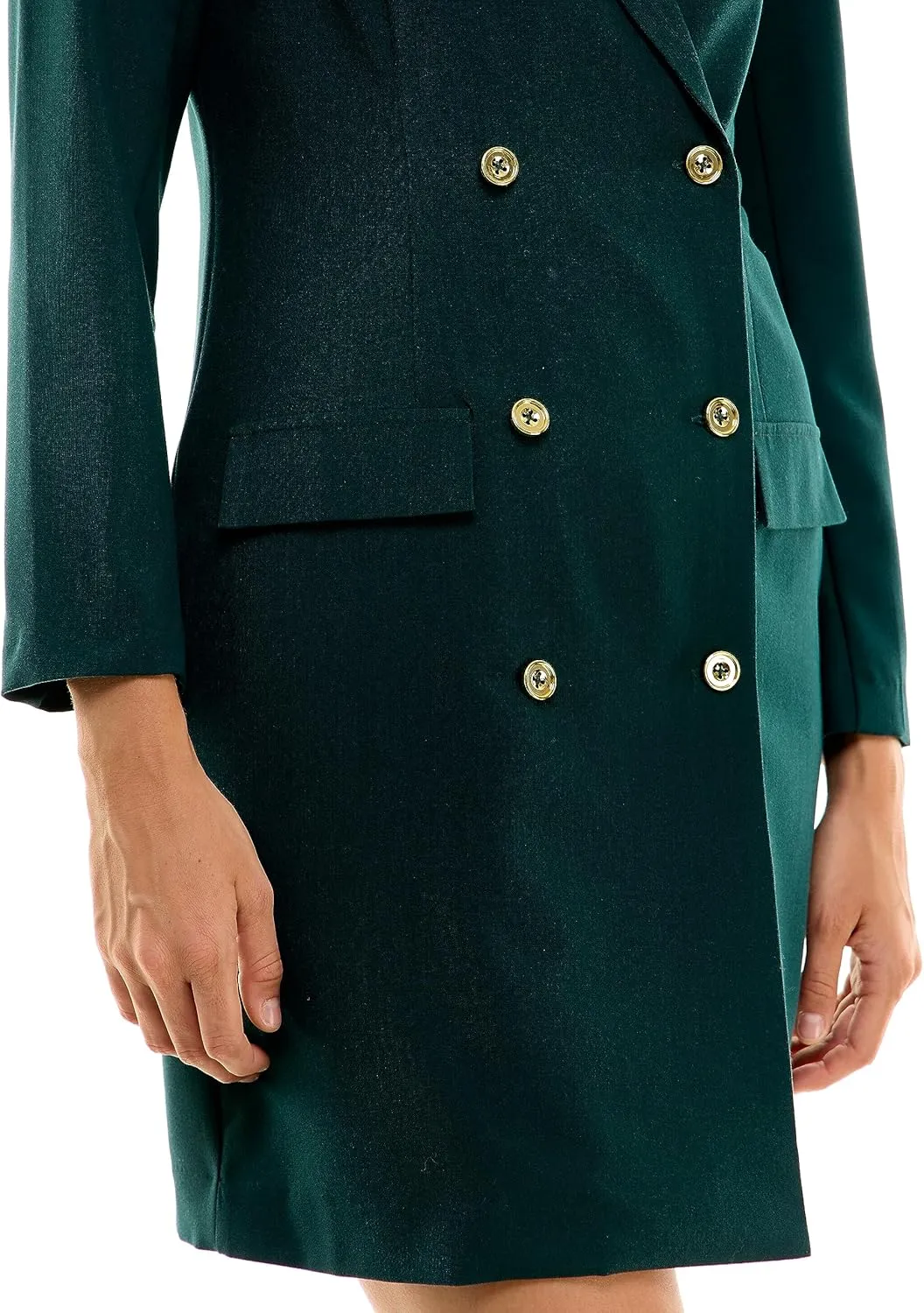 Sharagano Women's Versatile Stretch Sharkskin Blazer Dress