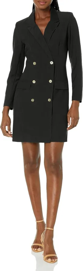 Sharagano Women's Versatile Stretch Sharkskin Blazer Dress
