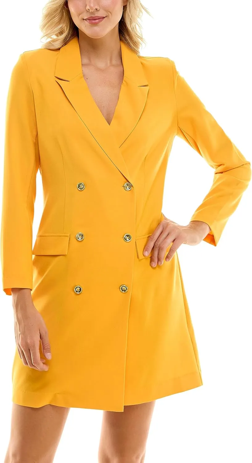 Sharagano Women's Versatile Stretch Sharkskin Blazer Dress