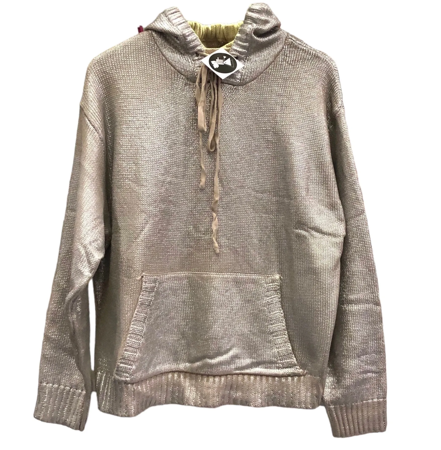 Silver Knit Hoody Sweater