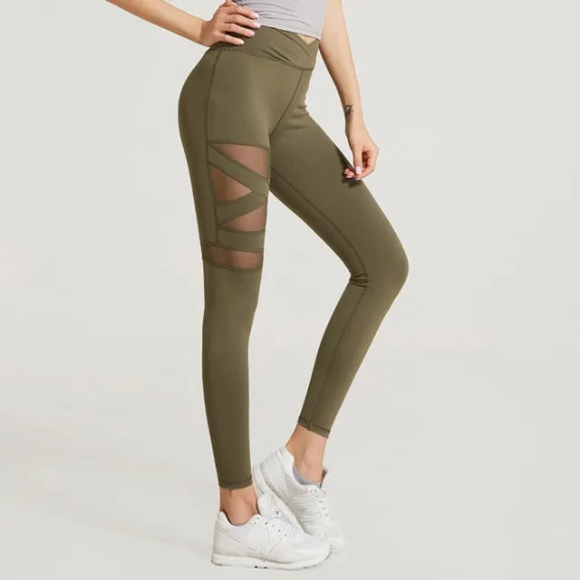Slim Mesh High Waist Elasticity Yoga Pants