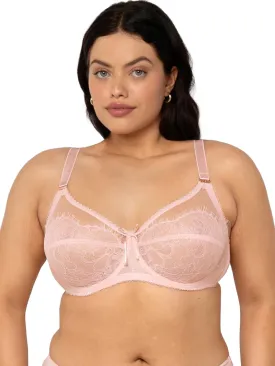 Smart & Sexy Women's Lace & Mesh Full Coverage Bra  Unlined Underwire for Natural Shaping