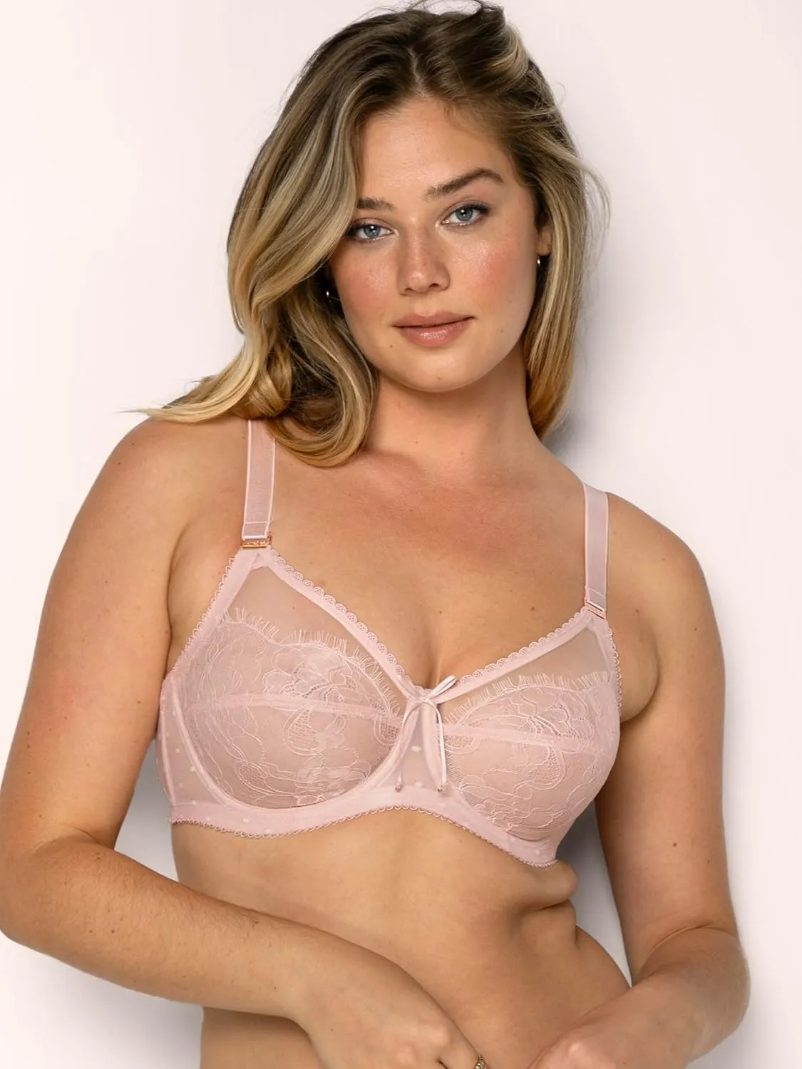 Smart & Sexy Women's Lace & Mesh Full Coverage Bra  Unlined Underwire for Natural Shaping