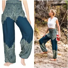 Teal Floral Boho Pants | CozyCouture®
