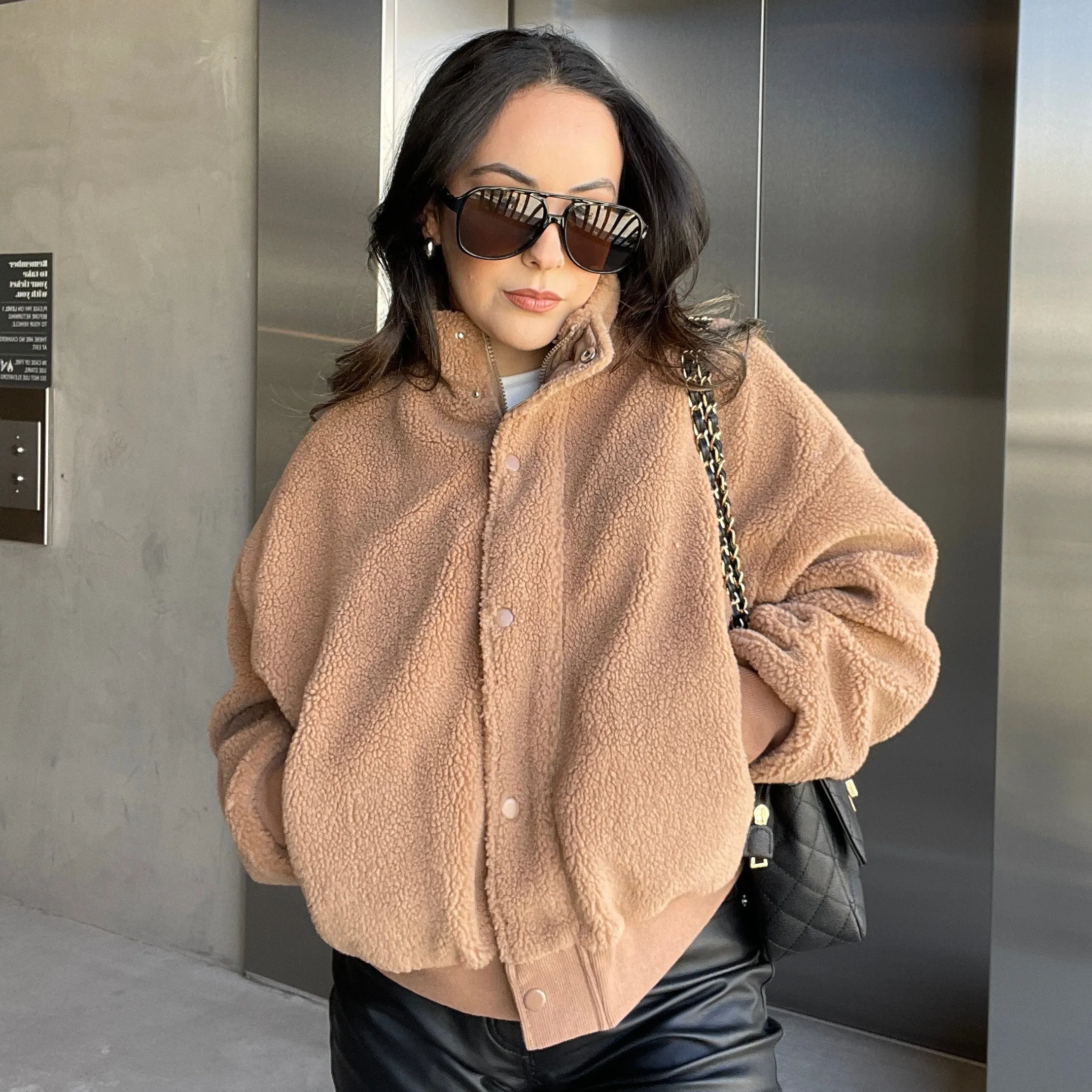 Teddy Sherpa Bomber Jacket