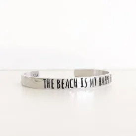 The Beach Is My Happy Place Bracelet Cuff