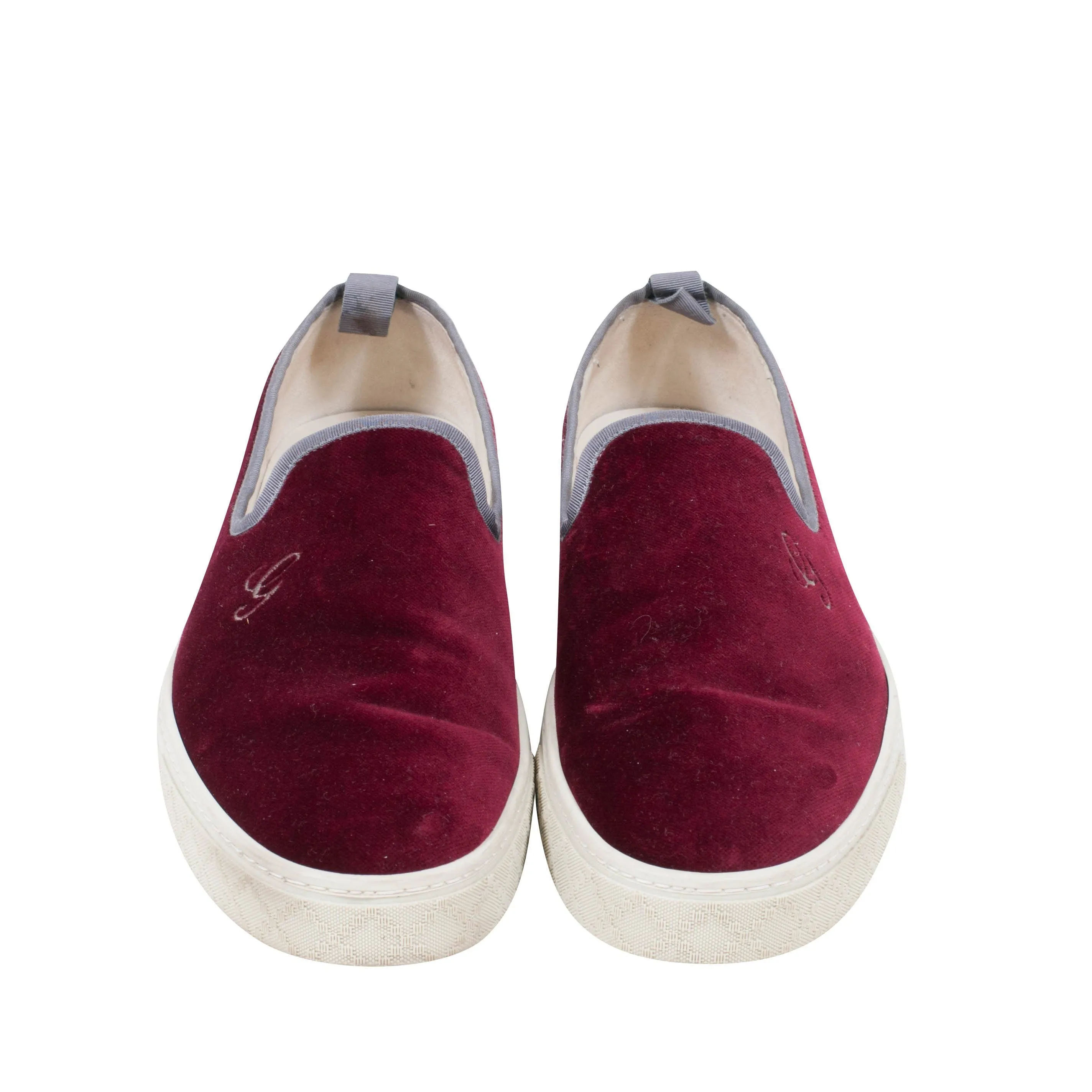 Velvet Slip On Sneakers