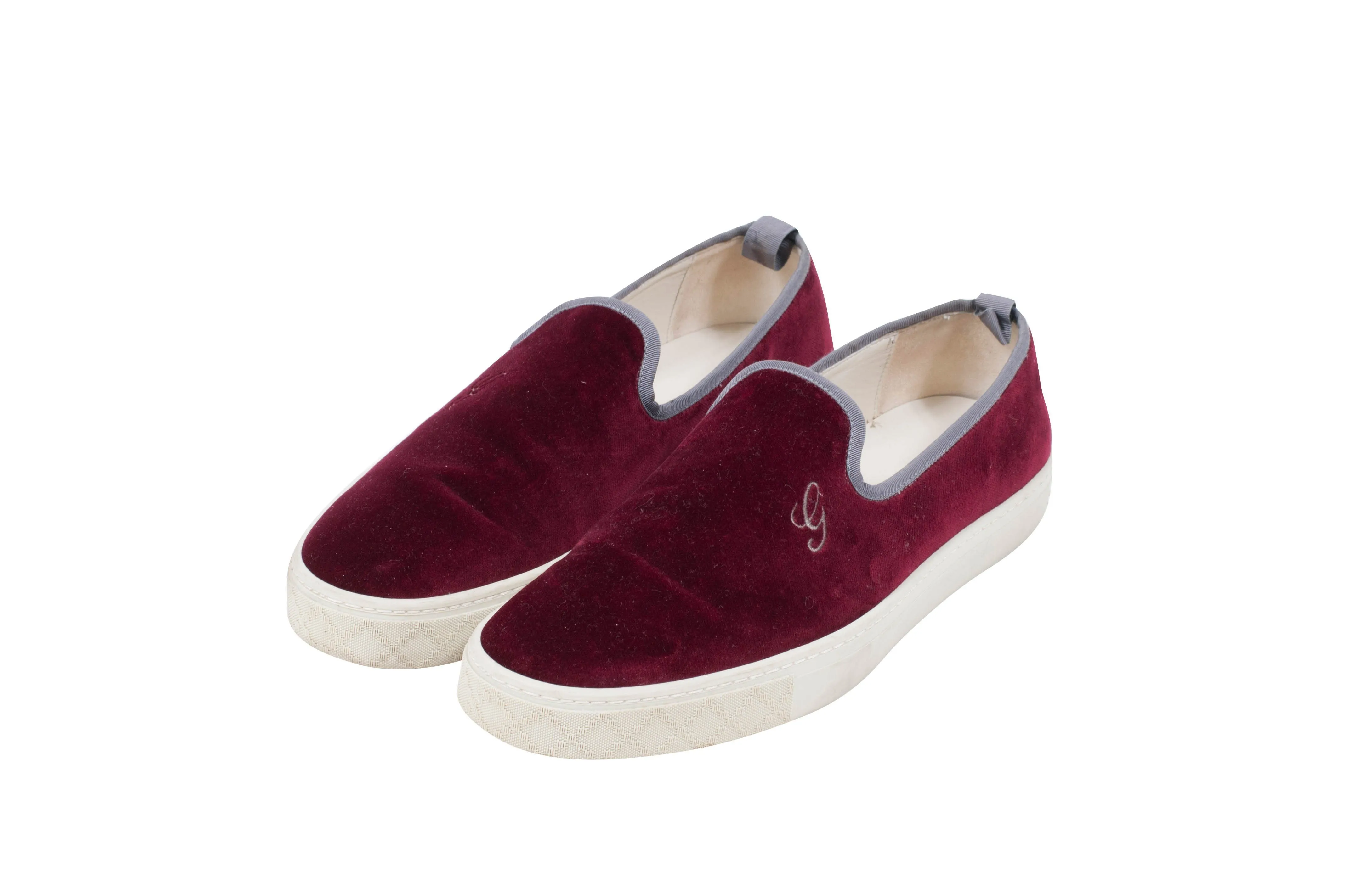 Velvet Slip On Sneakers