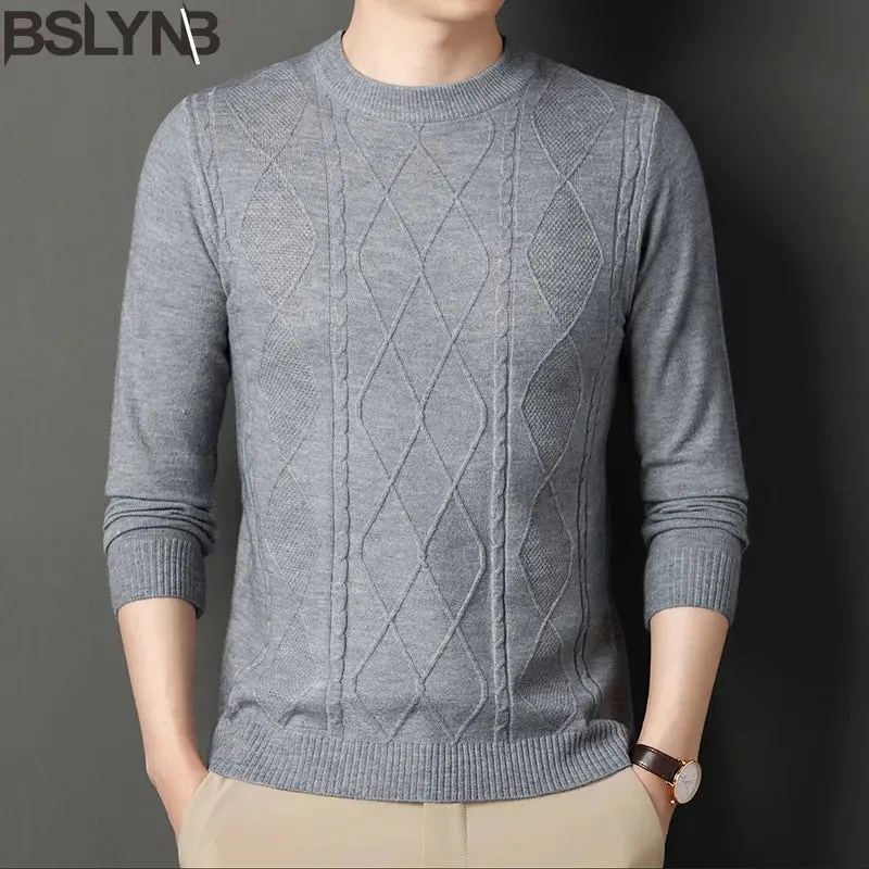 Versatile Men's Knit Pullover Sweater