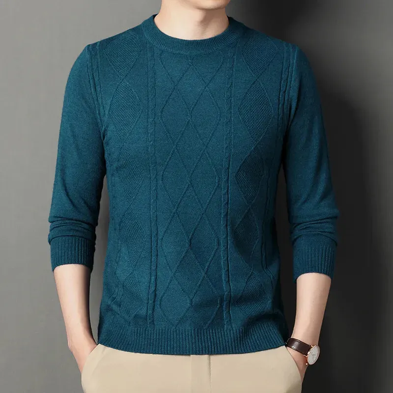 Versatile Men's Knit Pullover Sweater