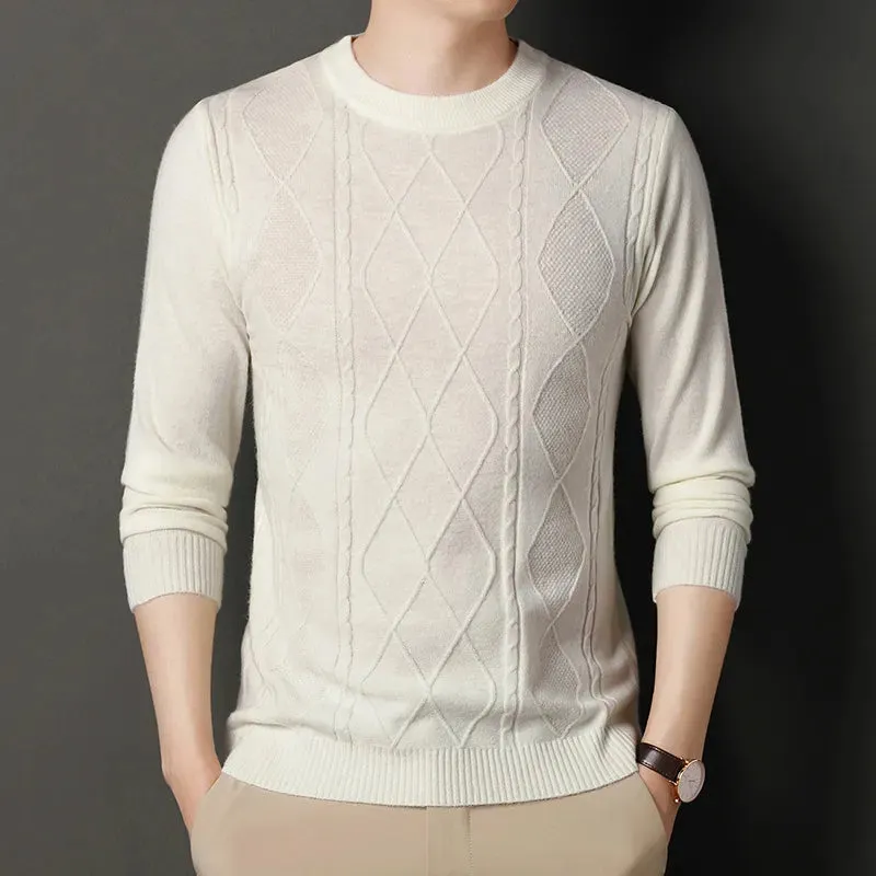 Versatile Men's Knit Pullover Sweater