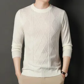 Versatile Men's Knit Pullover Sweater