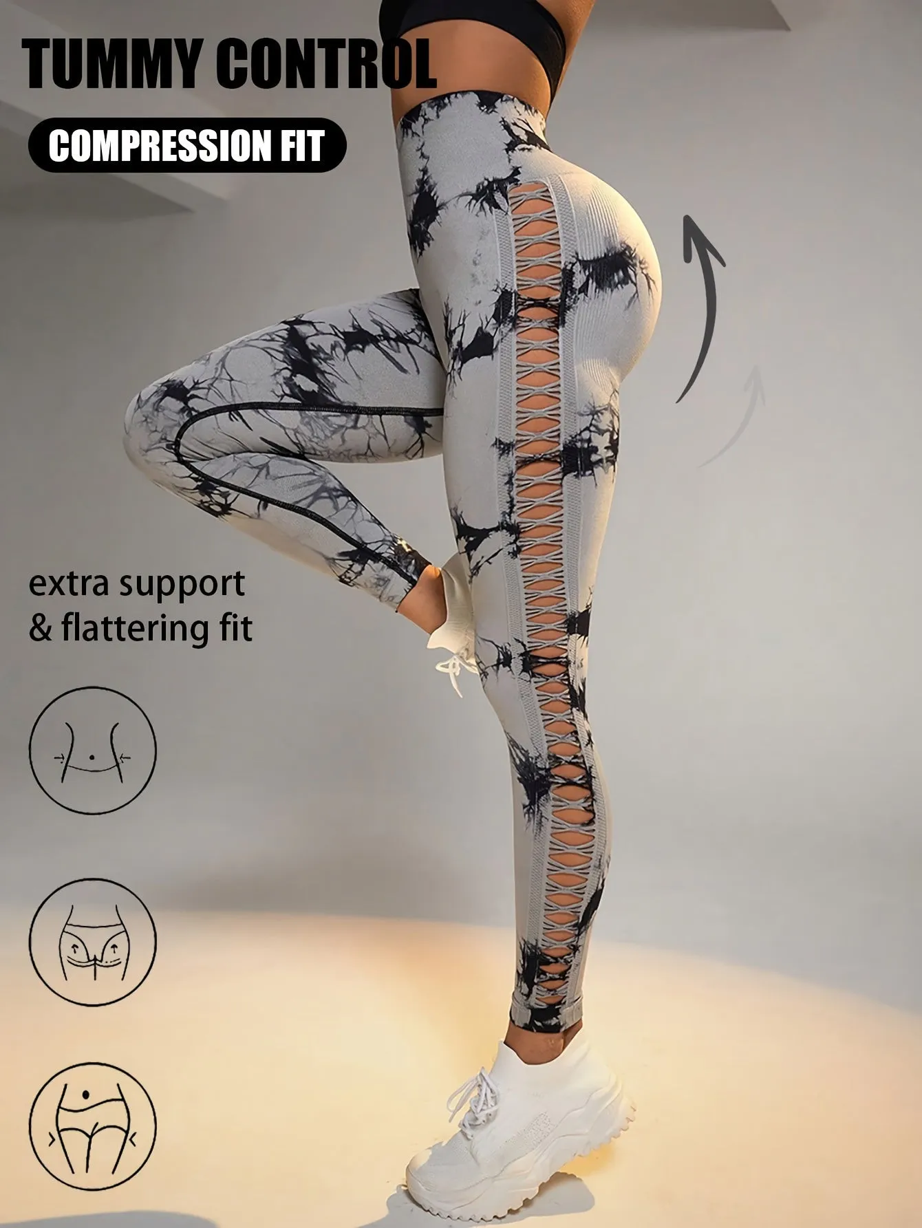 Women's Yoga Sports Workout Trousers Stretch Hollow Out Leggings