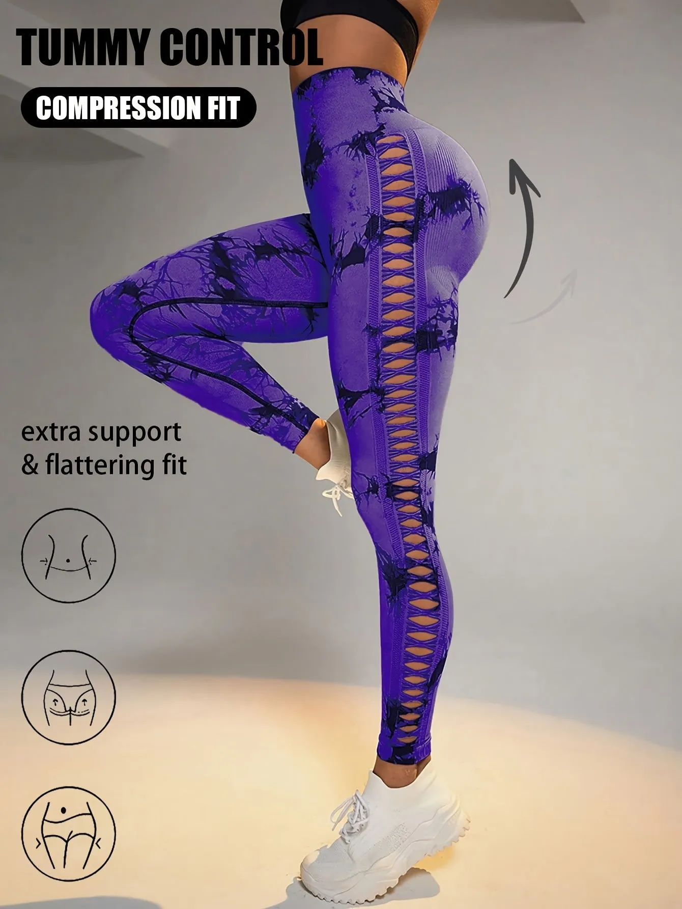 Women's Yoga Sports Workout Trousers Stretch Hollow Out Leggings
