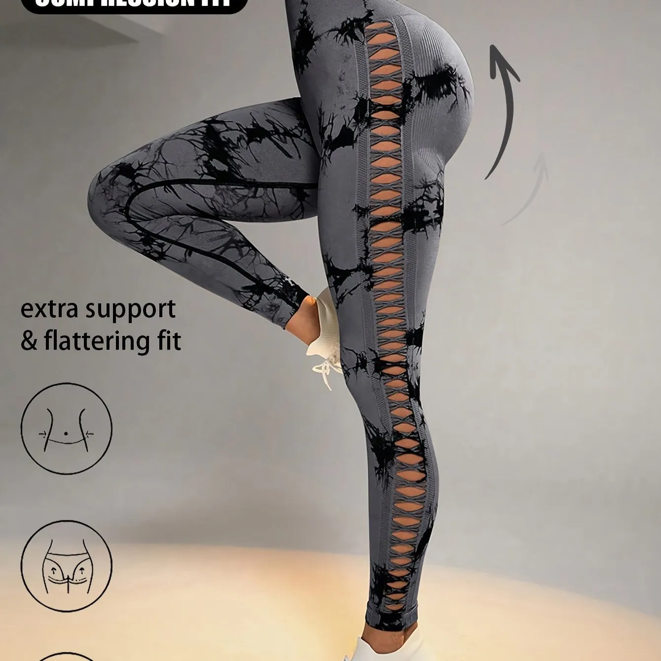 Women's Yoga Sports Workout Trousers Stretch Hollow Out Leggings