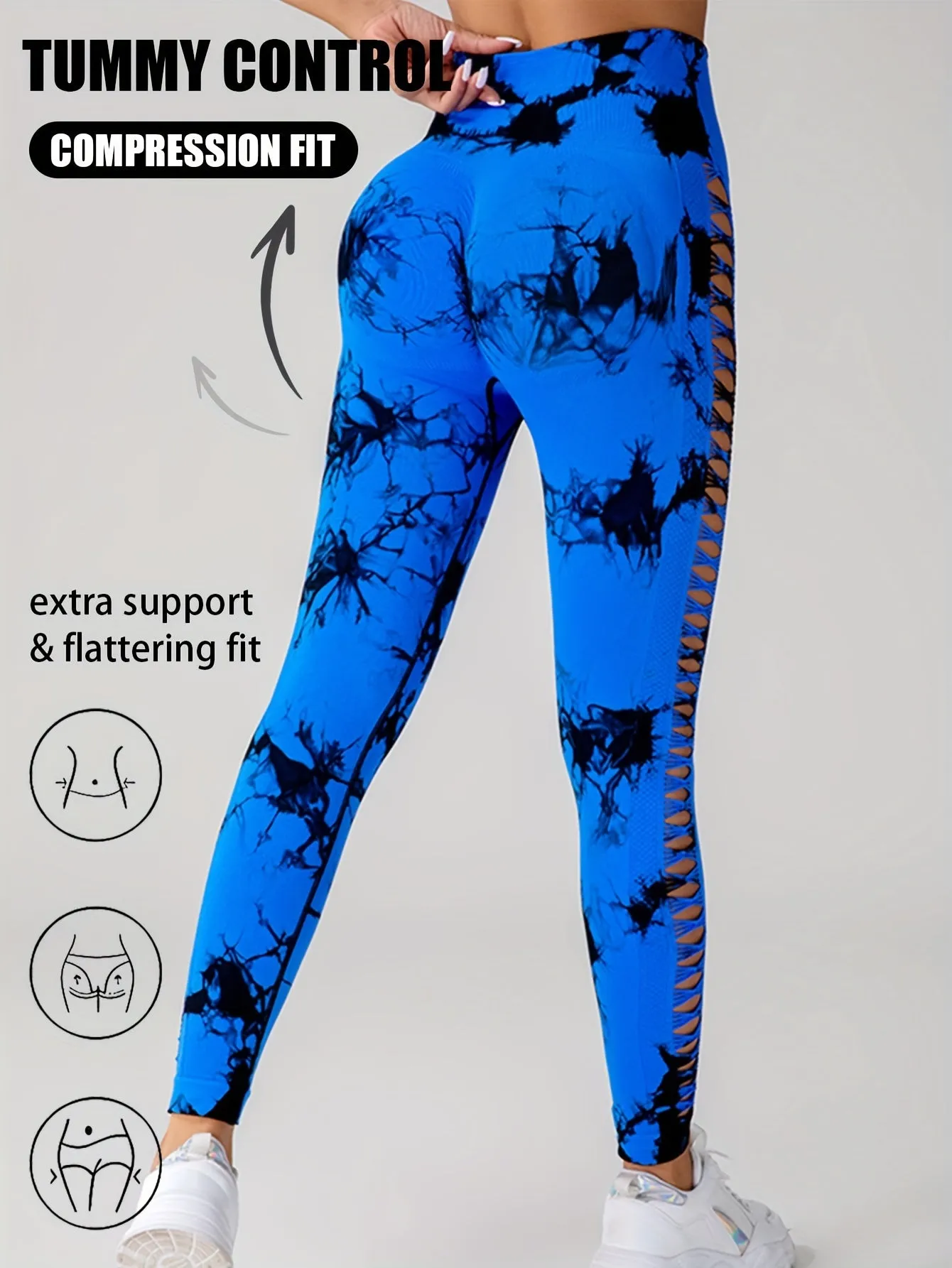 Women's Yoga Sports Workout Trousers Stretch Hollow Out Leggings
