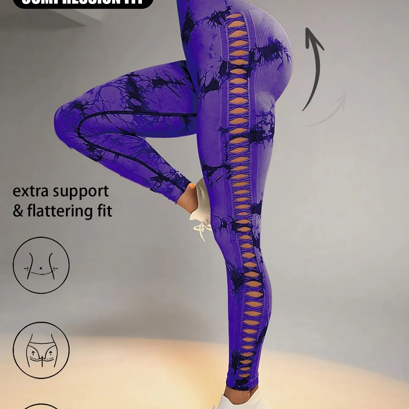 Women's Yoga Sports Workout Trousers Stretch Hollow Out Leggings