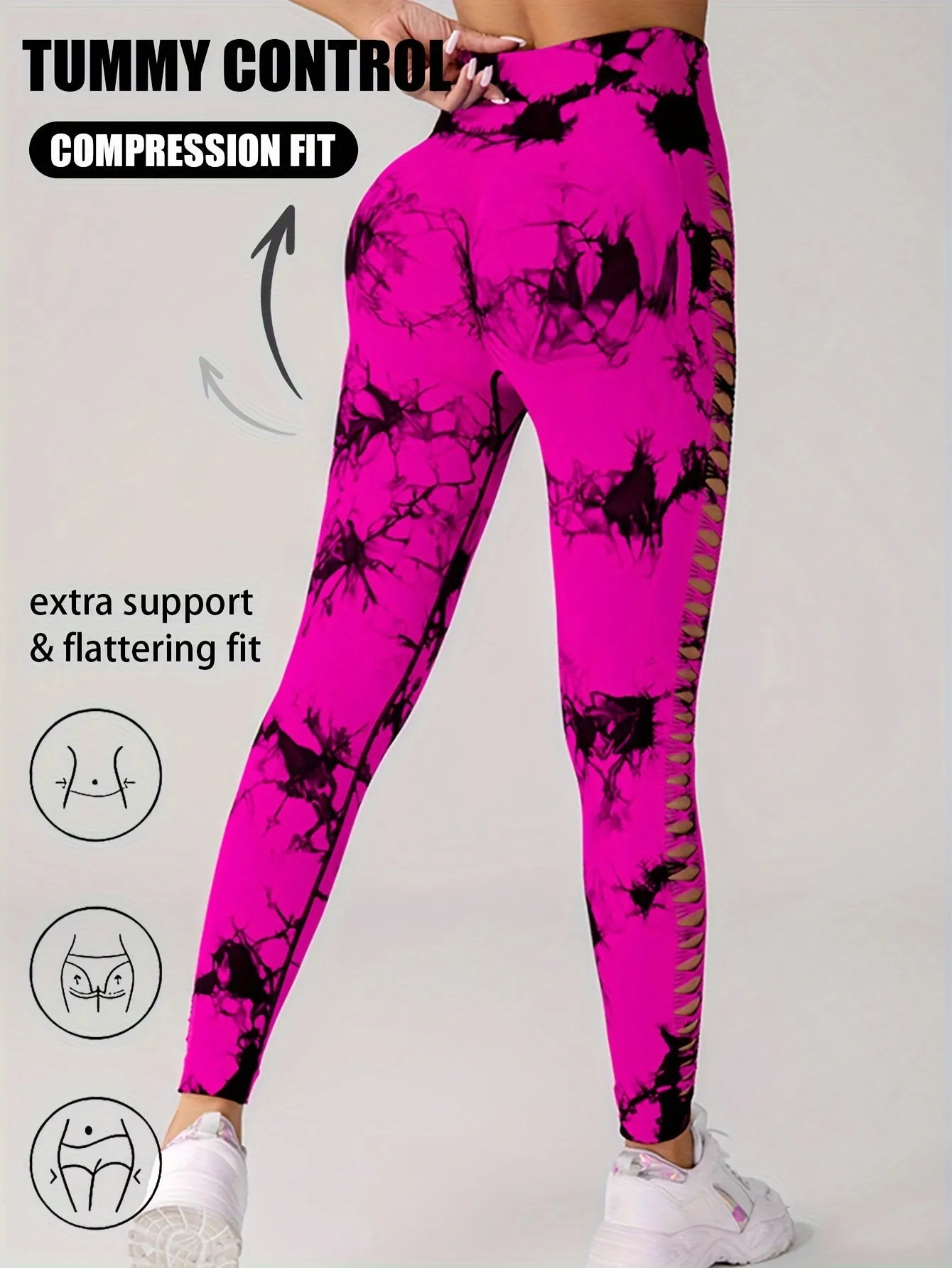 Women's Yoga Sports Workout Trousers Stretch Hollow Out Leggings