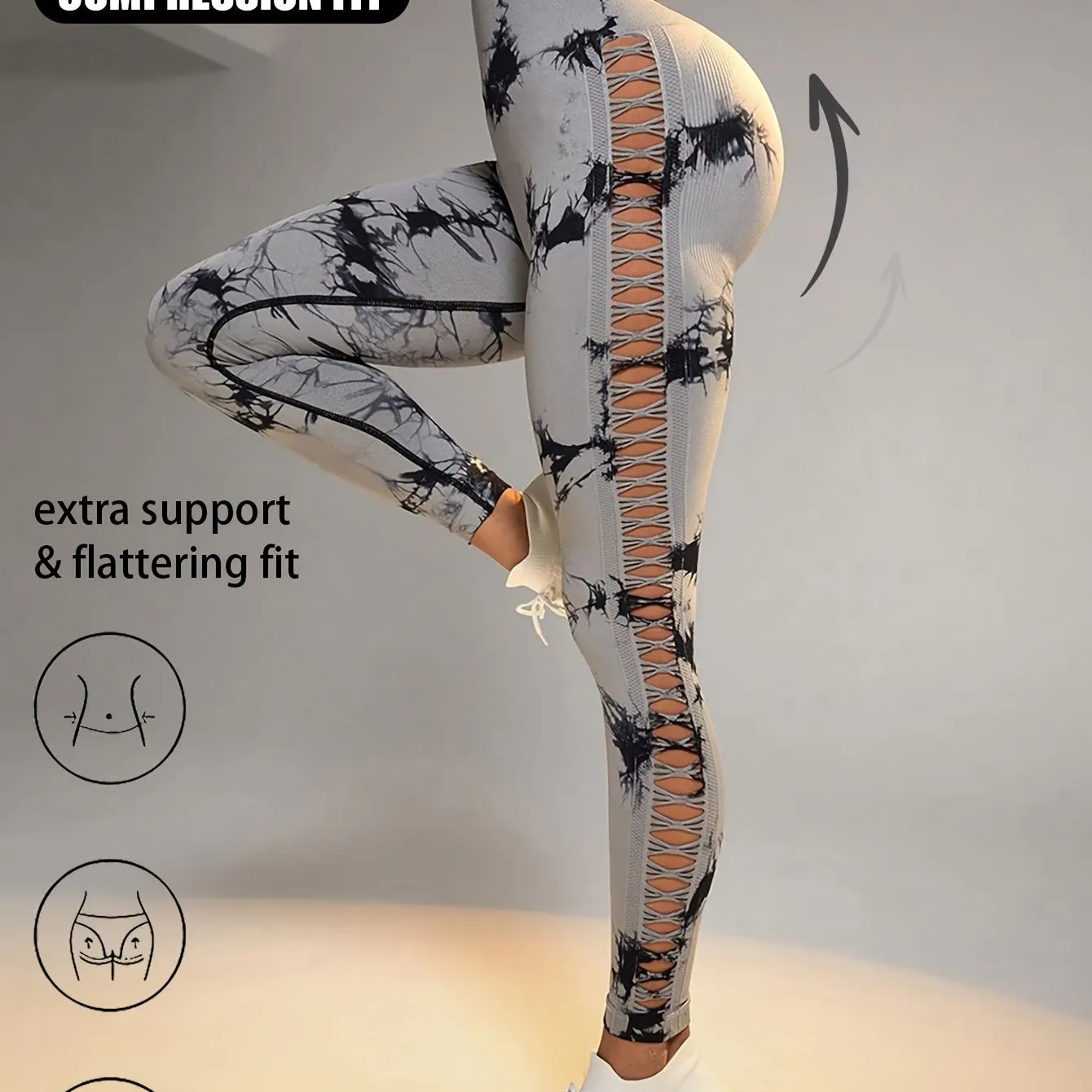 Women's Yoga Sports Workout Trousers Stretch Hollow Out Leggings