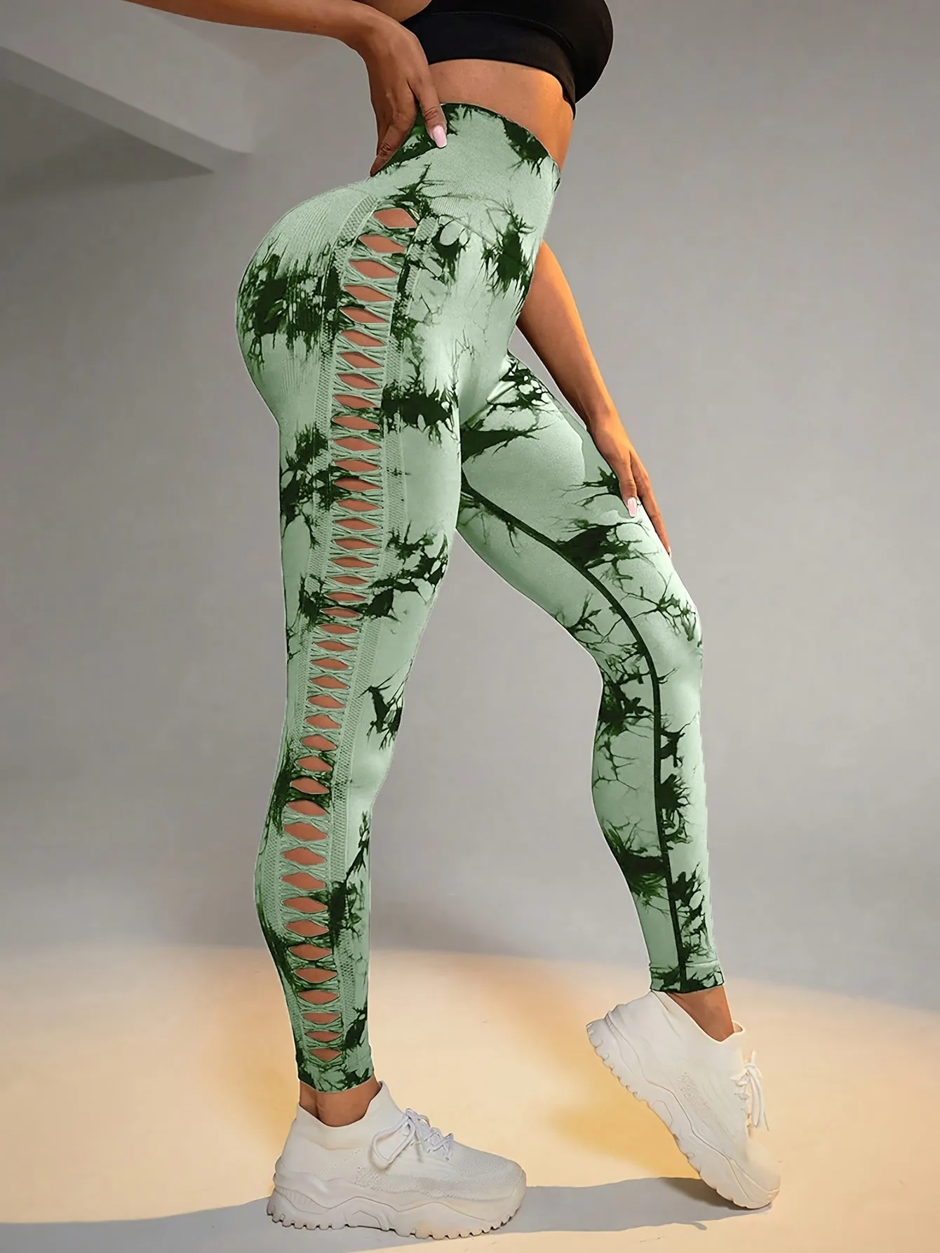 Women's Yoga Sports Workout Trousers Stretch Hollow Out Leggings