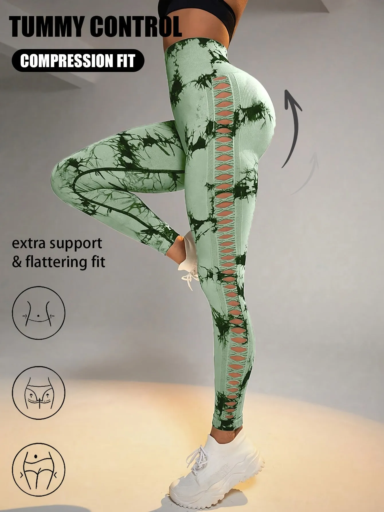 Women's Yoga Sports Workout Trousers Stretch Hollow Out Leggings