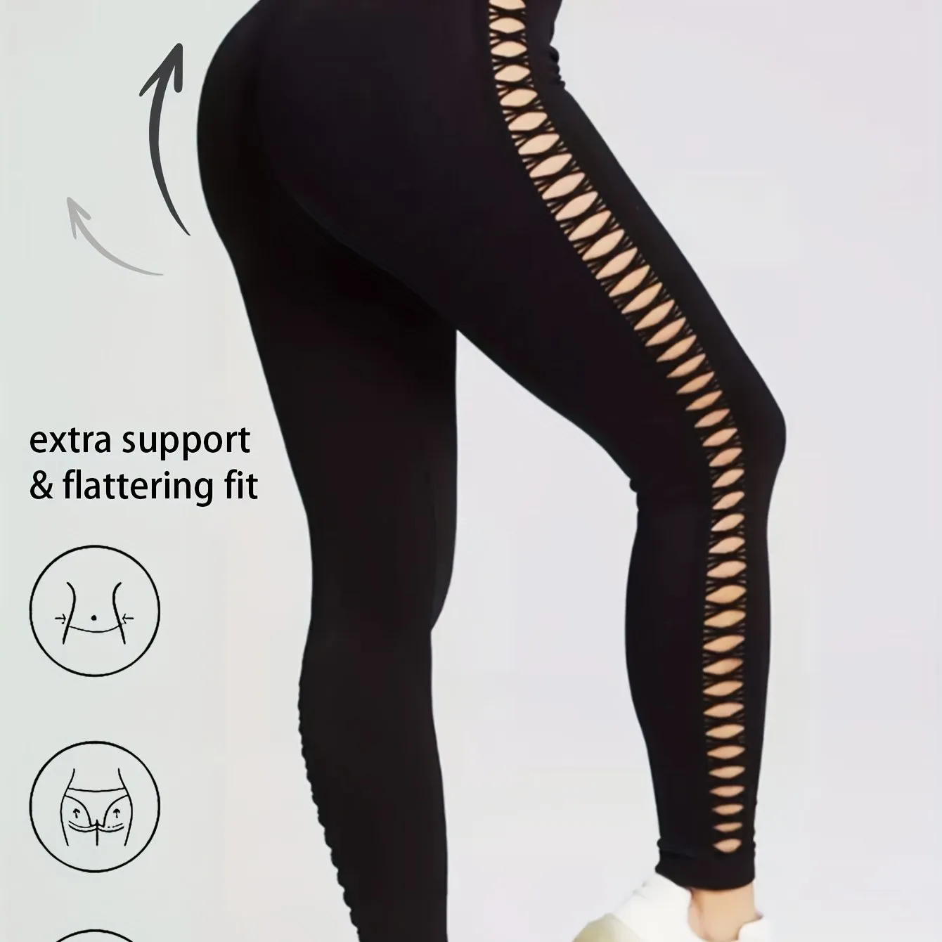 Women's Yoga Sports Workout Trousers Stretch Hollow Out Leggings